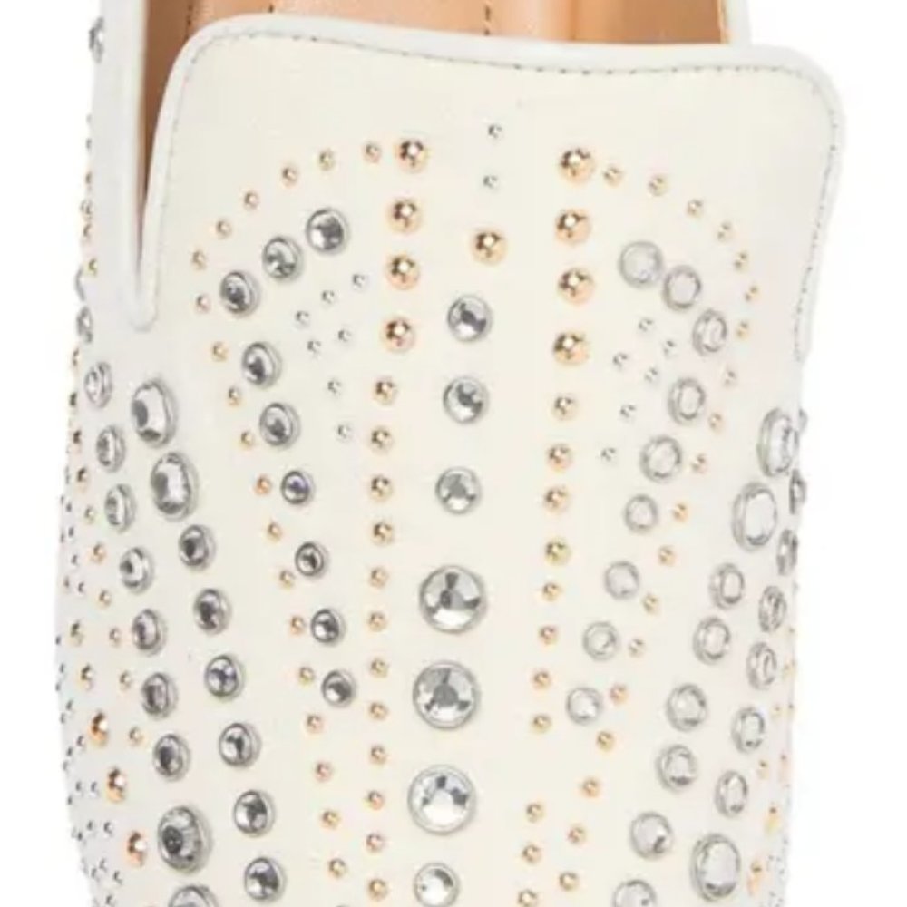 NEW Donald J. Pliner Women Tim Rhinestone Stud Texture Block Dress Casual Loafer - Picture 5 of 6